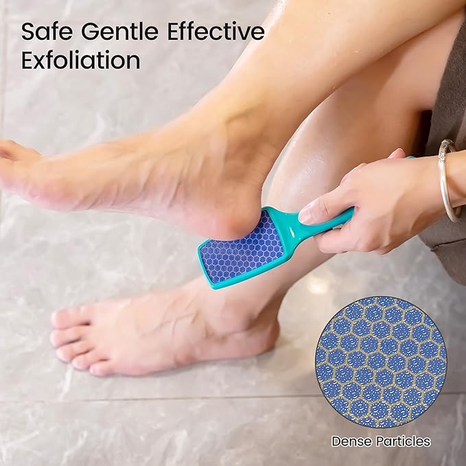 YTD likomey Hard Skin Remover Nano Glass Foot File,1 Pcs Super Durable Foot Scrubber,for Wet or Dry Feet Callus Dead Skin Pedicure Hygienic Remover Tool,Soft Smooth Feet-Peacock Blue