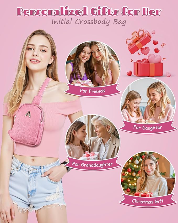 Birthday Gifts for 8-12, 13-19 Year Old Daughter Granddaughter, Lightweight Cell Phone Crossbody Bag, Durable Mini Shoulder Bag, Leather Waterproof Side Purse, Teen Girl Gifts Trendy Stuff