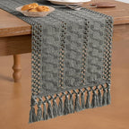 Boho Table Runner Summer Farmhouse Rustic Dining Dresser Scarf Home Decor | - Image 4