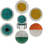 6 Pcs Coasters for Drinks with Holder, Abstract Art Minimalist Absorbent by BUYIDUI