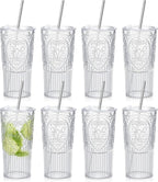 8 Set 20oz Vintage Plastic Tumbler by Unknown