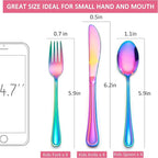 LIANYU 15-Piece Rainbow Kids Silverware Set, Toddler Utensil Flatware Set | - Image 7