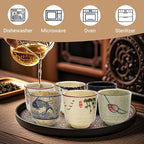 6 Pieces Japanese Tea Cups, 6 Oz Ceramic Coffee Cup | No Handle Teacup Matcha - Image 4