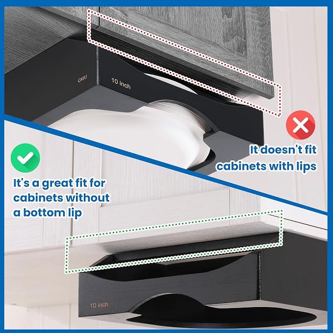 10-inch Paper Plate Dispenser Under Cabinet, Bamboo Paper Plate Holders - Image 4