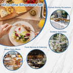 BEWOS 20 Piece Stainless Steel Silverware Set - Image 7