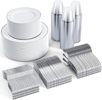 FOCUSLINE 600 Ct Silver Dinnerware Set by FOCUSLINE
