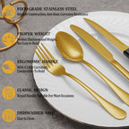 72 Pcs Gold Silverware Set - Image 3