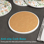 Coasters for Drinks, Kitchen Home Decor Housewarming Gift, Round 4 in - Image 4