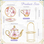 Zhehao 20 Pcs Porcelain Tea Set - Image 2