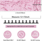 12 Packs 12 X 72 Inch Pink Sequin Table Runner Glitter Dining Table Runner - Image 3