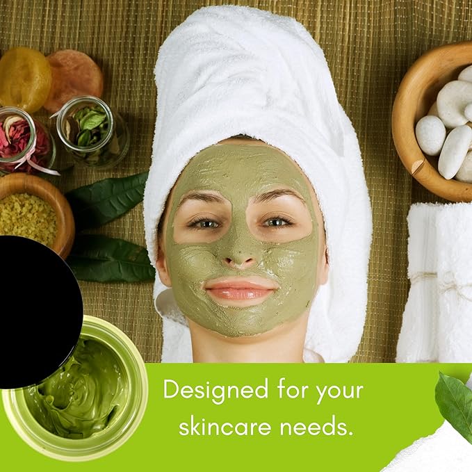 Green Tea Matcha Mud Mask with Aloe Vera, Deep Cleansing, Hydrating, and Relaxing Volcanic Clay Facial Mask