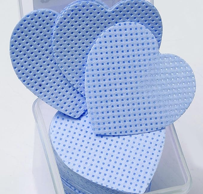 1000 PCS Lint Free Nail Wipes,Nail Polish Remover Wipes for Lash Extension Supplies,Lint-Free Lash Glue Wipes Pads Eyelash Extension Nails Wipes for Nail Polish Remover,Lash Glue Cleaning Pads, Blue