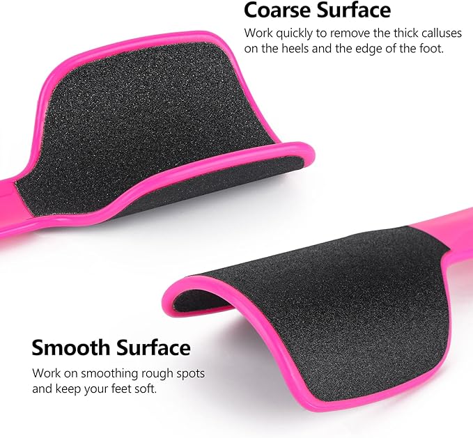 2 Pcs U Shaped Foot Scrubber Curved Foot File Callus Remover for Feet Dual Sided Heel File Scraper Dead Skin Remover
