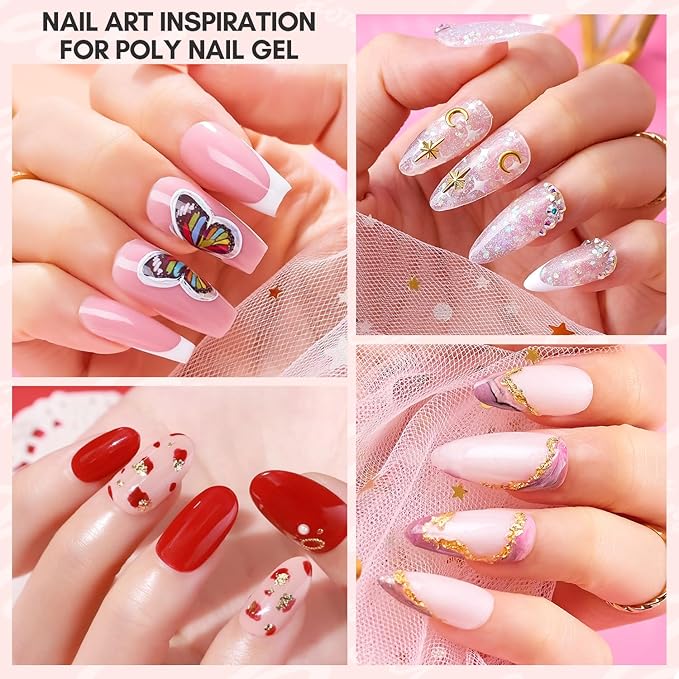 Makartt Poly Nail Gel 50ML Gel Builder for Nails, Pink Brown, Nails Extension, Strengthener Hard Gel Multifunctional Long-Lasting and Easy to Use for Trendy DIY Salon Quality