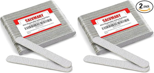 Disposable Zebra Nail Files 80/80 Grit 5 Inch Double Sided Emery Boards for Acrylic Nails Toenails Professional Manicure Pedicure Tools 50Pcs (Pack of 2)
