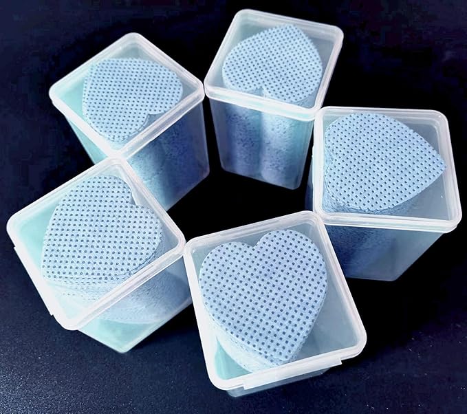 1000 PCS Lint Free Nail Wipes,Nail Polish Remover Wipes for Lash Extension Supplies,Lint-Free Lash Glue Wipes Pads Eyelash Extension Nails Wipes for Nail Polish Remover,Lash Glue Cleaning Pads, Blue