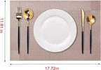Placemats Set of 6 Washable Indoor | Outdoor Vinyl Place Mats - Image 2