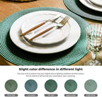 FunWheat Round Braided Placemats Set of 6 Table Mats - Image 5