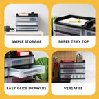 IRIS USA 3-Drawer Medium Desktop Organizer - Image 4