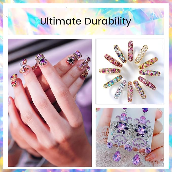 Novani Purple Rhinestones 3000Pcs Flatback Crystal Round Loose Gemstones Glass Rhinestones for Crafts Makeup Nail Art Clothes Shoes DIY Decorations(SS6, 1.9-2.0mm,Purple Velvet)