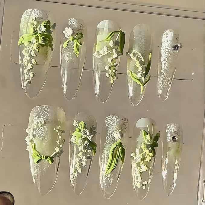 3D Lily of The Valley Nail Art Molds Flower Design, Silicone Nails Tool Y2k Decoration