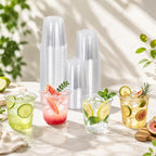 KesaPlan 200 Pcs 12oz Plastic Clear Cups, Disposable Wine Cocktail Glasses | - Image 2