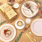 350PCS Pink Disposable Plates - Image 5