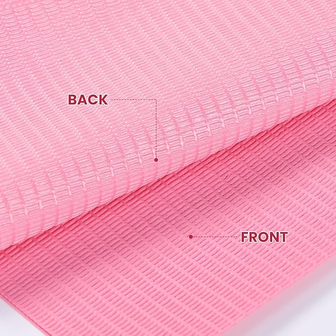 Etercycle Disposable Nail Mats - 50Pcs Fordable Nail Art Table Mats for Table Acrylic Nail Practice Sheet, 3 Ply Waterproof 13" X 18" Clean Pads Nail Art Accessories (Pink)