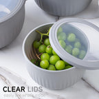 COOK WITH COLOR Prep Bowls with Lids- Wide and Deep Nesting Plastic Small - Image 3