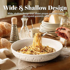 Pasta Bowls, 50oz Large Salad Serving Bowls, 9.75'' Plates Bowls Set of 4 - Image 6