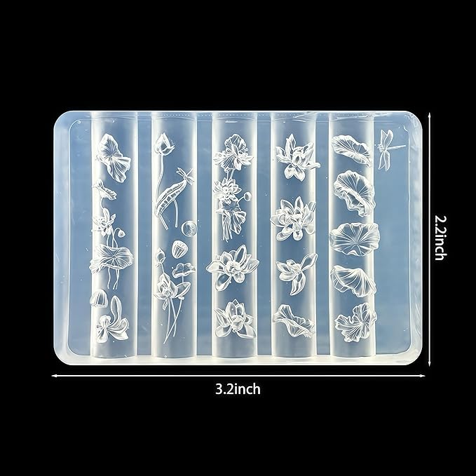 3D Lotus Nail Art Molds Flower Design, Silicone Nails Tool Y2k Decoration