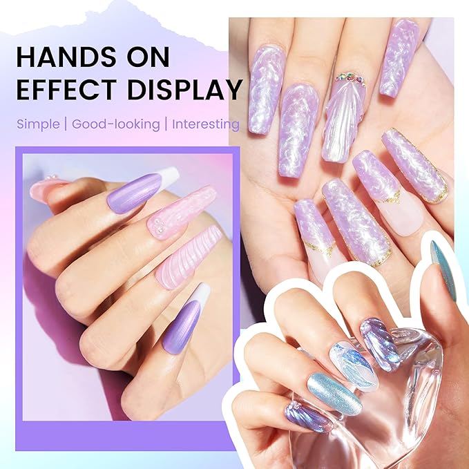 3D Sculpting Nail Gel & Chrome Nail Powder Kit:With Nail Chrome Powder Unleash Your Creativity with Stunning 3D Designs & Dazzling Chrome Finishes 3D Molding Gel 10ml for Gel Nails for Nails Art
