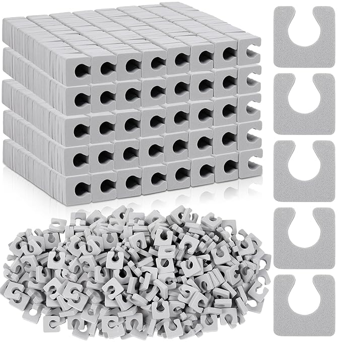 Mumufy 1000 Pcs Individual Toe Separators Bulk Soft Foam Comfortable Pedicure Toe Separators Dividers for Women Men Art Manicure Feet Nail Polish Painting Spa(Gray)
