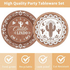 96 Pcs Cielito Lindo Party Decorations, Terracotta Tableware Set | Includes - Image 3