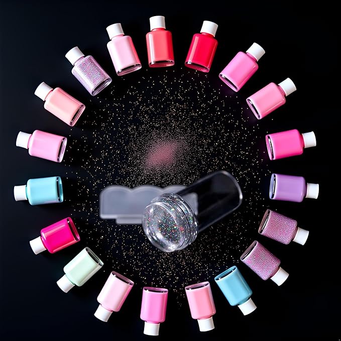 Nail Seal Stamp Silicone Stamper Nail Transfer Print Scraper Plate Transparent Nail Stamper Nail Seal Stamp Manicure Beauty Nail Tool, Nail Art and Polish