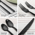 Alata Potter Black 45-Piece Forged Silverware Set - Image 3