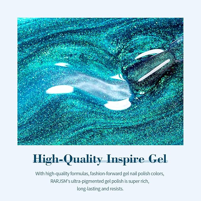 RARJSM Aurora Cat Eye Gel Nail Polish Blue Green Purple Multi Color Velvet Diamond Cateye Gel Polish with Magnet Stick Reflective Shimmer UV LED Curing Requires Soak Off for Home Salon Manicure 15ml