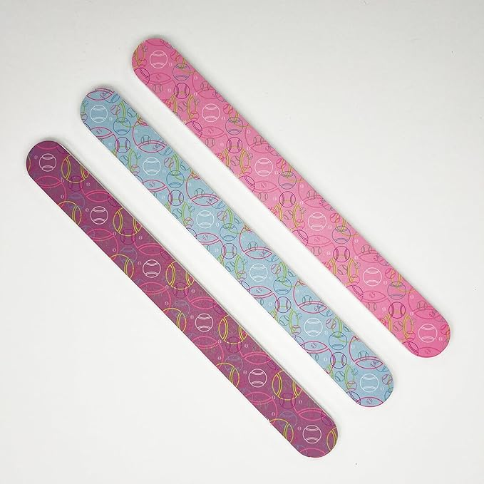 Racquet Inc. - Tennis Nail File 3-Pack - Double-Sided Emery Board for Nail Care, Manicure & Pedicure, Professional Nail Buffer & Filer for Smooth, Shaped Nails