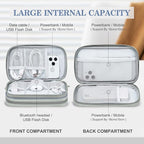 FYY Electronic Organizer, Travel Tech Pouch Bag, Light Grey | Wrist Strap - Image 3