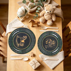 Whaline 48Pcs Baby Shower Paper Plates, Tartan Plaid, Rocking Horse, Gender - Image 4