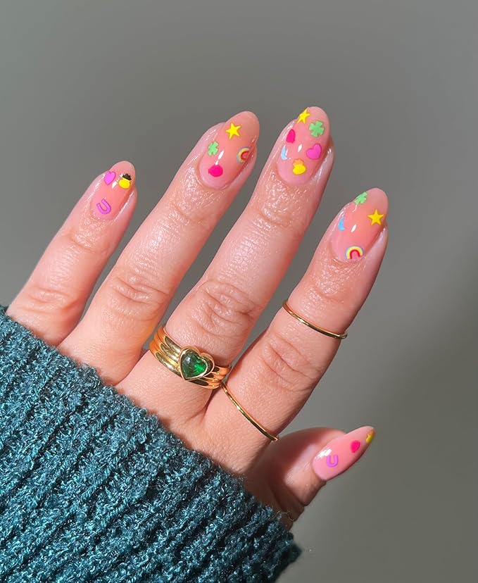 Deco Beauty Lucky Charm Nail Stickers - Trendy, Long-Lasting Nail Art Decals – Easy DIY Application for Salon-Quality Manicures