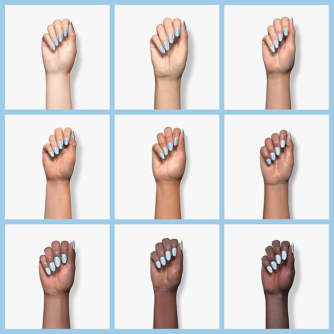 wet n wild Wild Shine Nail Polish, Light Blue Putting on Airs, Nail Color