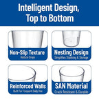 Carlisle FoodService Products Reusable Plastic Cups, 16 oz, 24 Pack | Stackable - Image 5