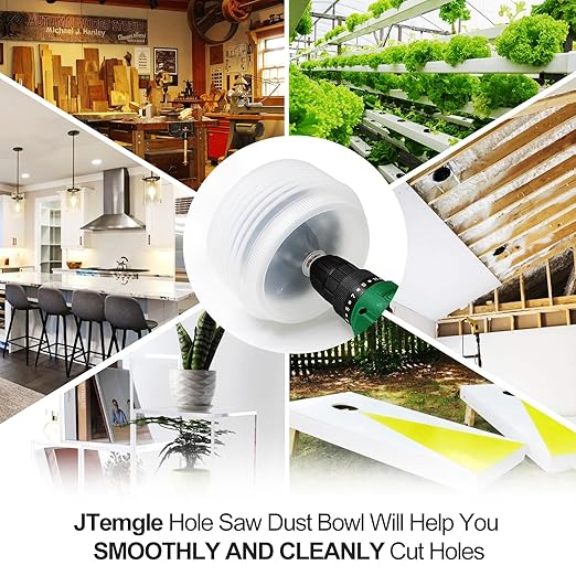 125mm Hole Saw Dust Bowl, Rubber Scalable Dust Cover Collector for Ceiling Cutting Work and Other Drilling Works