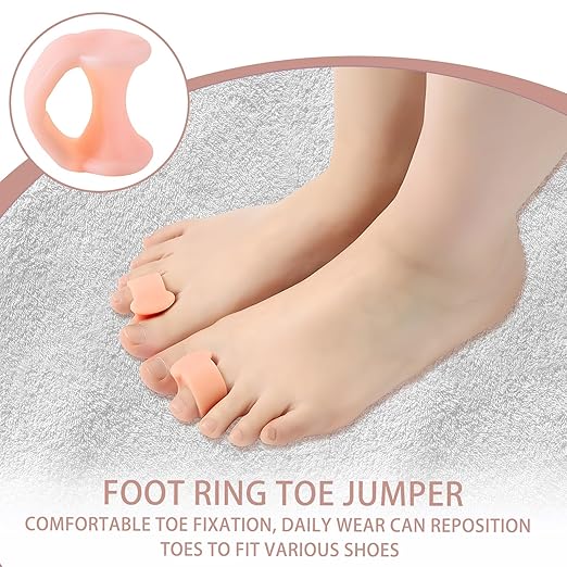10pcs Gel Toe Separator, Pinky Toe Spacers, Little Toe Cushions Straightener Bunion Corrector for Preventing Rubbing & Relieving Pressure, Pain Relief from Overlapping Toes (Flesh color)