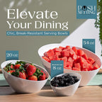 5 Pack White Angled Plastic Serving Bowls Disposable - Image 3
