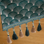 Table Runner, Vintage Luxury Embroidered Floral Jacquard Damask Fabric - Image 4