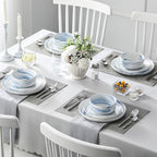 MALACASA 12 Pcs Porcelain Plates and Bowls Sets, Dinnerware Set - Image 7