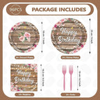 96 Pcs Wooden Birthday Party Decorations - Image 5