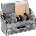 canwedance Distressed Rustic Wooden Office Desk Organizer 5 Compartment by canwedance